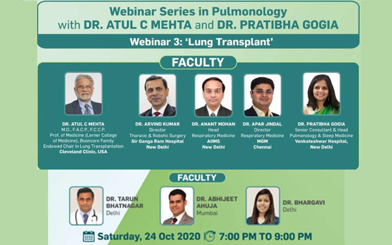 Webinar Series in Pulmonology with Dr. Atul C Mehta and Dr. Pratibha Gogia